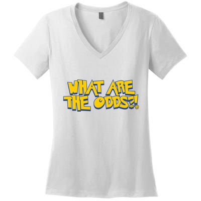 Mr Fruit Dotexe What Are The Odds Women's V-Neck T-Shirt