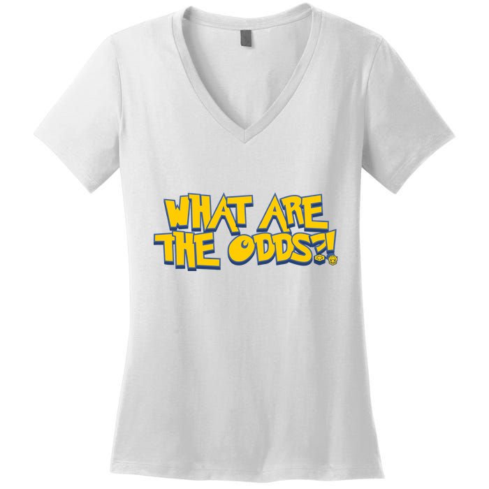 Mr Fruit Dotexe What Are The Odds Women's V-Neck T-Shirt