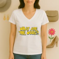 Mr Fruit Dotexe What Are The Odds Women's V-Neck T-Shirt