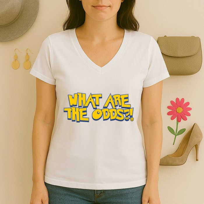 Mr Fruit Dotexe What Are The Odds Women's V-Neck T-Shirt