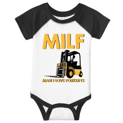 Man Forklift Driver Milf Man I Love Forklift Funny Infant Baby Jersey Bodysuit