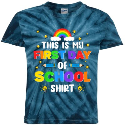 My First Day Of School PreK Preschool Kindergarten 1st Grade Kids Tie-Dye T-Shirt