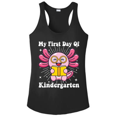 My First Day Of Kindergarten Axolotl Girls 1st Day Of School Ladies PosiCharge Competitor Racerback Tank