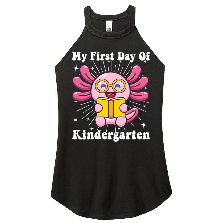 My First Day Of Kindergarten Axolotl Girls 1st Day Of School Women's Perfect Tri Rocker Tank