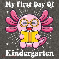 My First Day Of Kindergarten Axolotl Girls 1st Day Of School Cotton Canvas Backpack