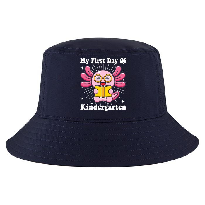 My First Day Of Kindergarten Axolotl Girls 1st Day Of School Cool Comfort Performance Bucket Hat