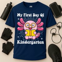 My First Day Of Kindergarten Axolotl Girls 1st Day Of School Cooling Performance Crew T-Shirt