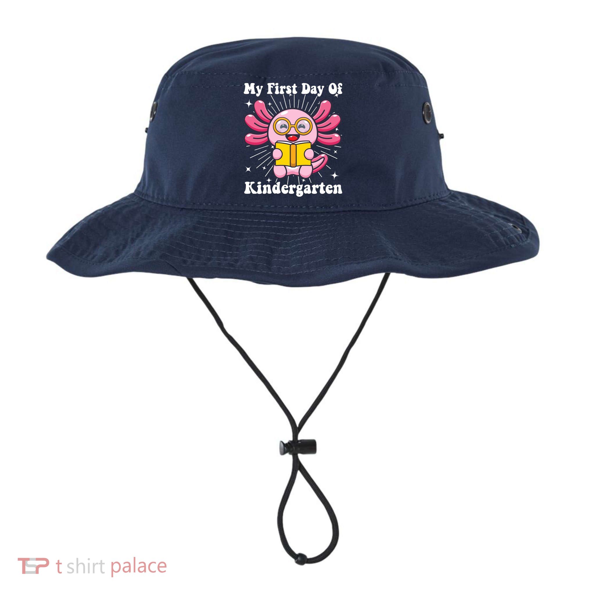 My First Day Of Kindergarten Axolotl Girls 1st Day Of School Bucket Hat