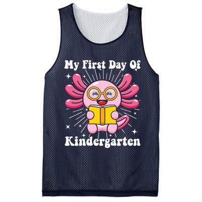 My First Day Of Kindergarten Axolotl Girls 1st Day Of School Mesh Reversible Basketball Jersey Tank
