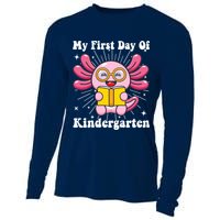 My First Day Of Kindergarten Axolotl Girls 1st Day Of School Cooling Performance Long Sleeve Crew