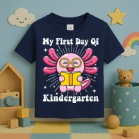 My First Day Of Kindergarten Axolotl Girls 1st Day Of School Toddler T-Shirt