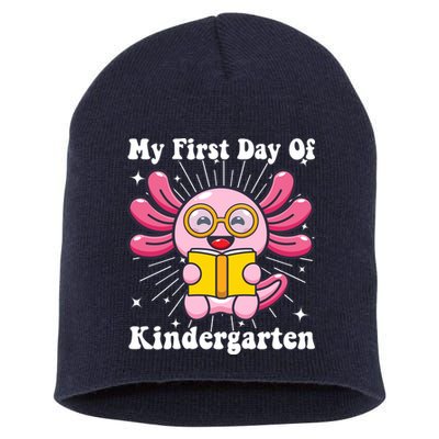My First Day Of Kindergarten Axolotl Girls 1st Day Of School Short Acrylic Beanie