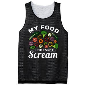 My Food DoesnT Scream Anti Animal Cruelty Vegan Vegetarian Mesh Reversible Basketball Jersey Tank