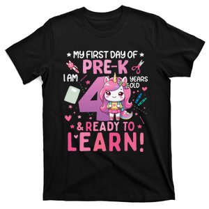 My First Day Of Prek IM 4 Years Old And Ready To Learn Gift T-Shirt