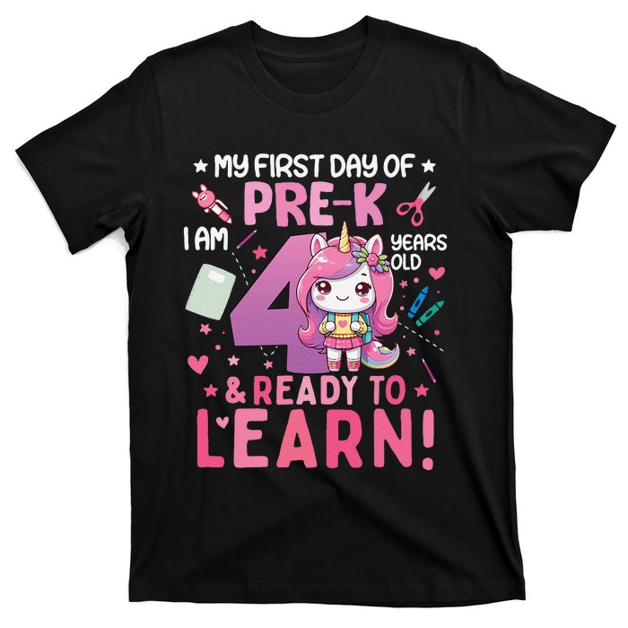 My First Day Of Prek IM 4 Years Old And Ready To Learn Gift T-Shirt