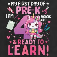 My First Day Of Prek IM 4 Years Old And Ready To Learn Gift Knit Cap Winter Beanie