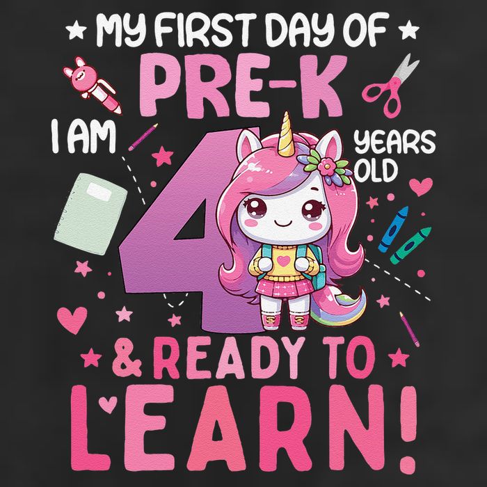 My First Day Of Prek IM 4 Years Old And Ready To Learn Gift Knit Cap Winter Beanie