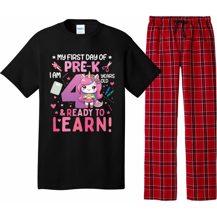 My First Day Of Prek IM 4 Years Old And Ready To Learn Gift Pajama Set