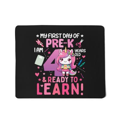 My First Day Of Prek IM 4 Years Old And Ready To Learn Gift Mousepad
