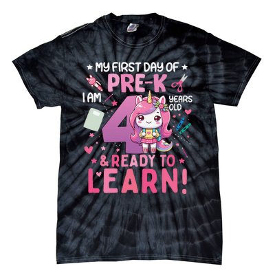 My First Day Of Prek IM 4 Years Old And Ready To Learn Gift Tie-Dye T-Shirt