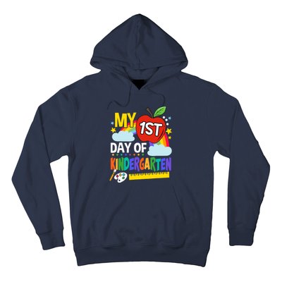 My First Day Of Kindergarten Funny Colorful Rainbow Hoodie