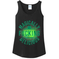 Magically Fucking Delicious Funny Shamrock St. Patrick's Day Ladies Essential Tank