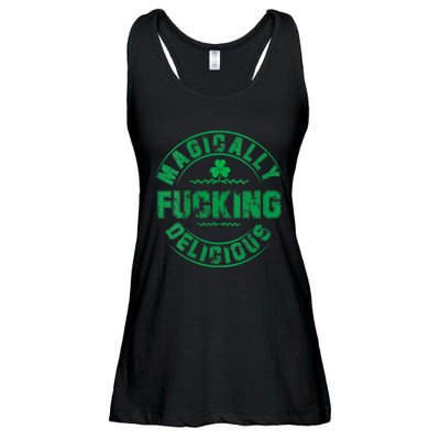 Magically Fucking Delicious St Patricks Day Womens Naughty Ladies Essential Flowy Tank