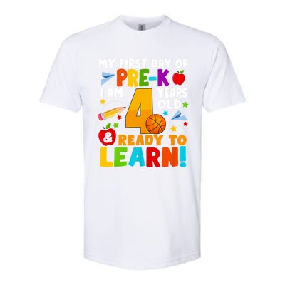 My First Day Of Pre K I Am 4 Years Old First Day Of School Softstyle CVC T-Shirt