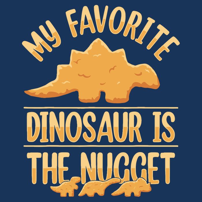My Favorite Dinosaur Is The Nugget Flat Bill Trucker Hat