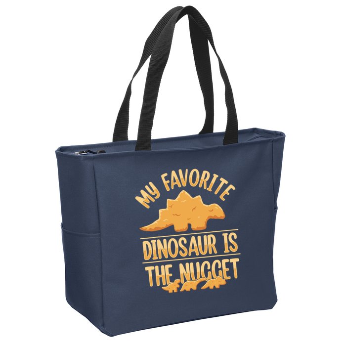 My Favorite Dinosaur Is The Nugget Zip Tote Bag