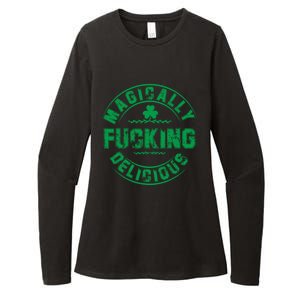 Magically Fucking Delicious Funny St Patricks Day Womens CVC Long Sleeve Shirt