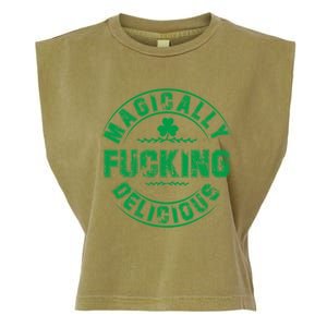 Magically Fucking Delicious Funny St Patricks Day Garment-Dyed Women's Muscle Tee