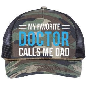 My Favorite Doctor Calls Me Dad Cute Father Retro Rope Trucker Hat Cap