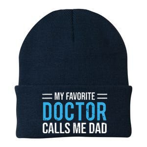 My Favorite Doctor Calls Me Dad Cute Father Knit Cap Winter Beanie