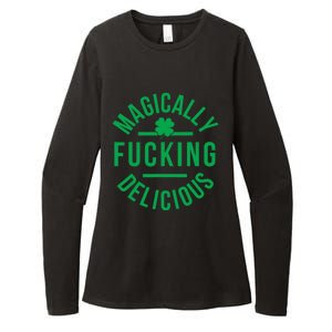 Magically Fucking Delicious Funny St Patricks Day Womens CVC Long Sleeve Shirt