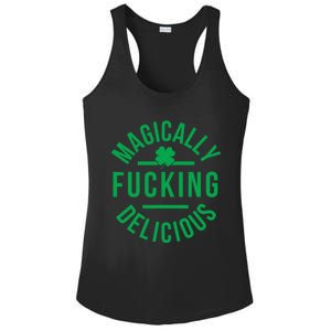 Magically Fucking Delicious Funny St Patricks Day Ladies PosiCharge Competitor Racerback Tank