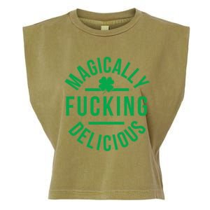 Magically Fucking Delicious Funny St Patricks Day Garment-Dyed Women's Muscle Tee