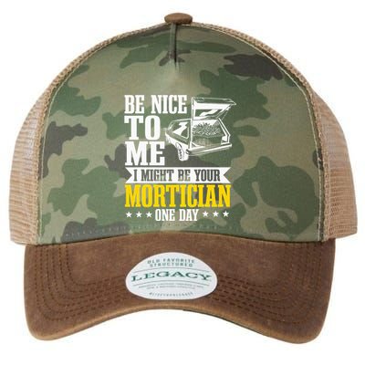 Mortician Funeral Director Undertaker Casket Be Nice Legacy Tie Dye Trucker Hat