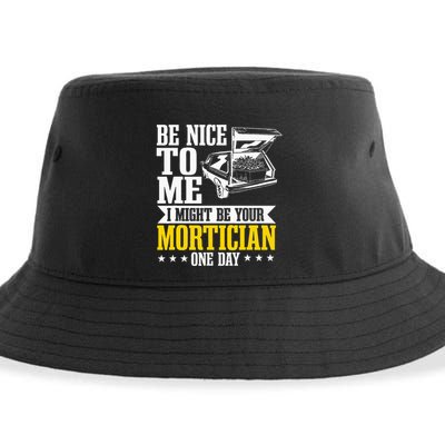 Mortician Funeral Director Undertaker Casket Be Nice Sustainable Bucket Hat