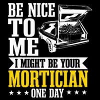 Mortician Funeral Director Undertaker Casket Be Nice Flat Bill Trucker Hat