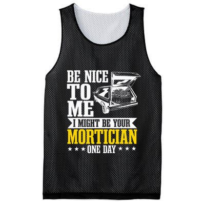 Mortician Funeral Director Undertaker Casket Be Nice Mesh Reversible Basketball Jersey Tank