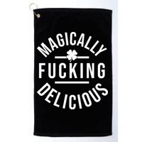 Magically Fucking Delicious St Patrick's Day Funny Golf Towel
