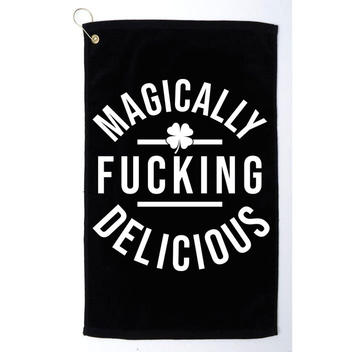 Magically Fucking Delicious St Patrick's Day Funny Golf Towel
