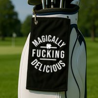 Magically Fucking Delicious St Patrick's Day Funny Golf Towel