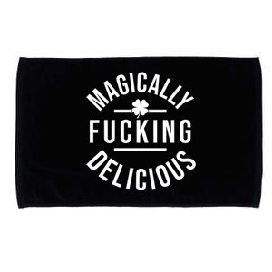 Magically Fucking Delicious St Patrick's Day Funny Microfiber Hand Towel