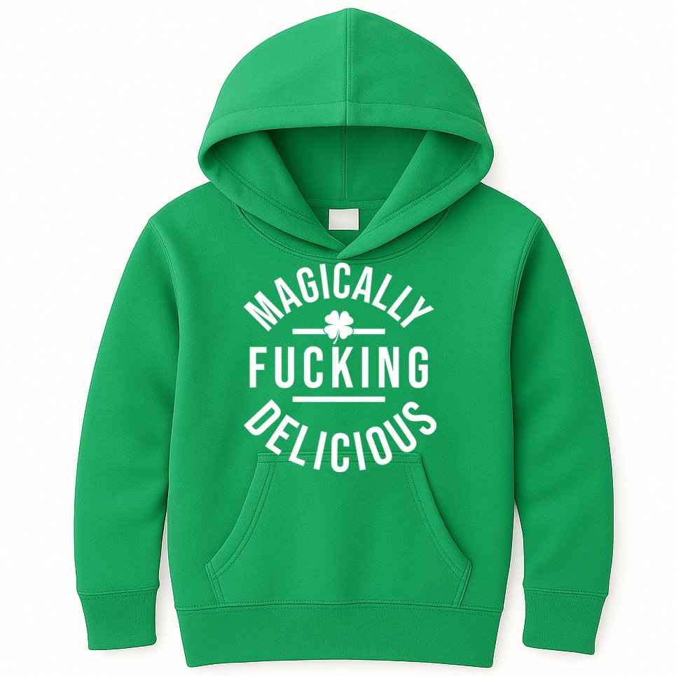 Magically Fucking Delicious St Patrick's Day Funny Kids Hoodie