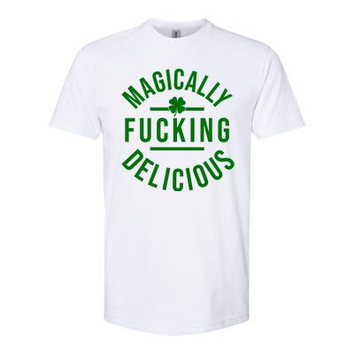 Magically Fucking Delicious St Patrick's Day Funny Softstyle® CVC T-Shirt