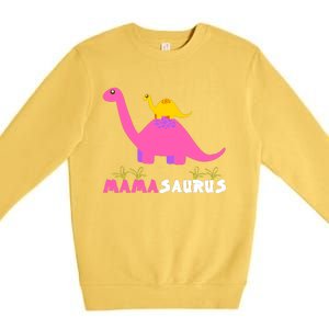 Mamasaurus Funny Dinosaur Mama Saurus Dinosaur Mom Mother Premium Crewneck Sweatshirt