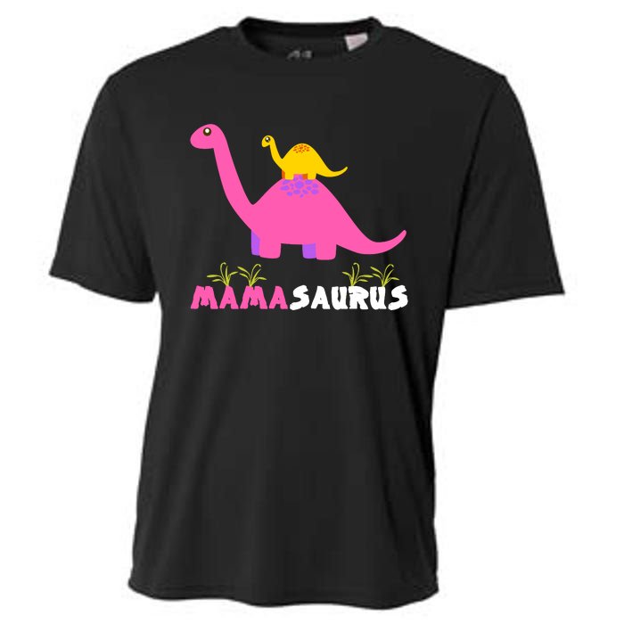 Mamasaurus Funny Dinosaur Mama Saurus Dinosaur Mom Mother Cooling Performance Crew T-Shirt