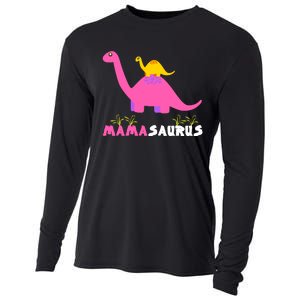 Mamasaurus Funny Dinosaur Mama Saurus Dinosaur Mom Mother Cooling Performance Long Sleeve Crew